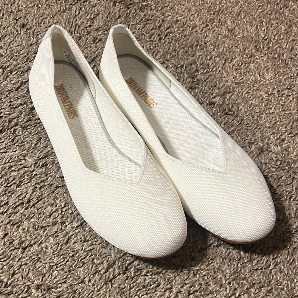 White Slip-On Women's Flats